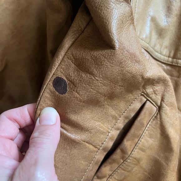 Vintage Outback Tan Leather Jacket for Men size large - Picture 5 of 13